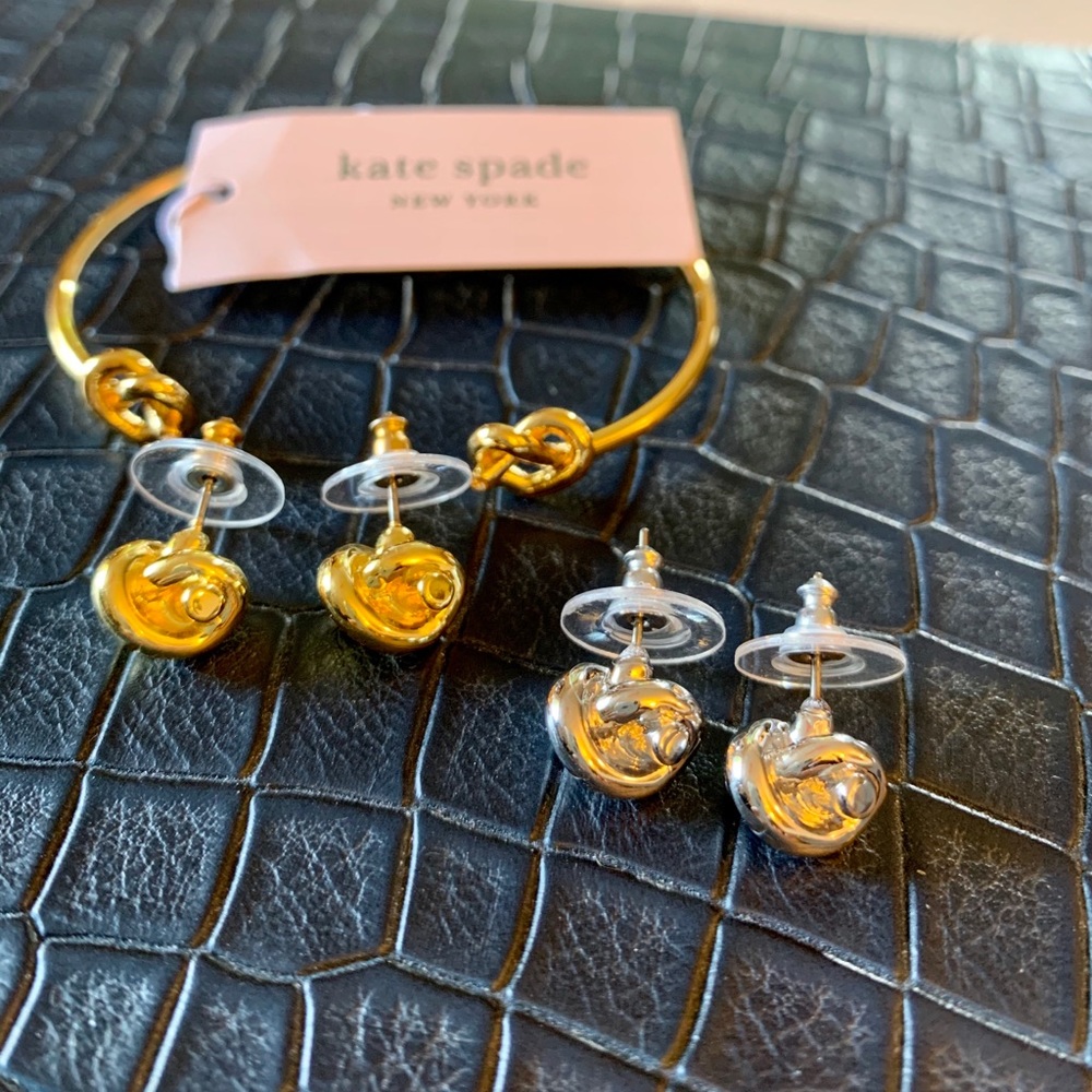 KATE SPADE ♠️ NEW YORK loves me knot stud earrings - Picture 3 of 8